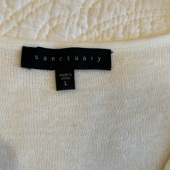 Sanctuary Tunic Pullover Women’s Large White Classic Beachy Coastal Minimalist - Picture 6 of 17